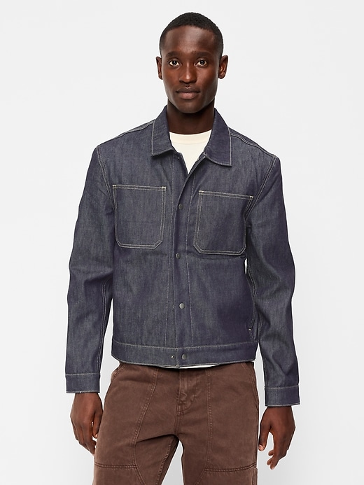 Image number 1 showing, Jean Utility Jacket