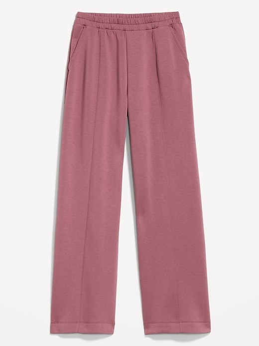 Image number 1 showing, High-Waisted Bounce Fleece Wide-Leg Sweatpants