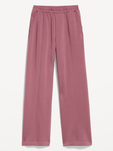 High-Waisted Bounce Fleece Wide-Leg Sweatpants