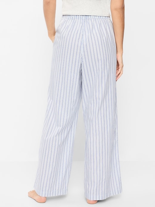 Image number 2 showing, Poplin Wide-Leg Pajama Pants