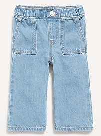 Image number 1 showing, Pull-On Baggy Utility Jeans for Baby