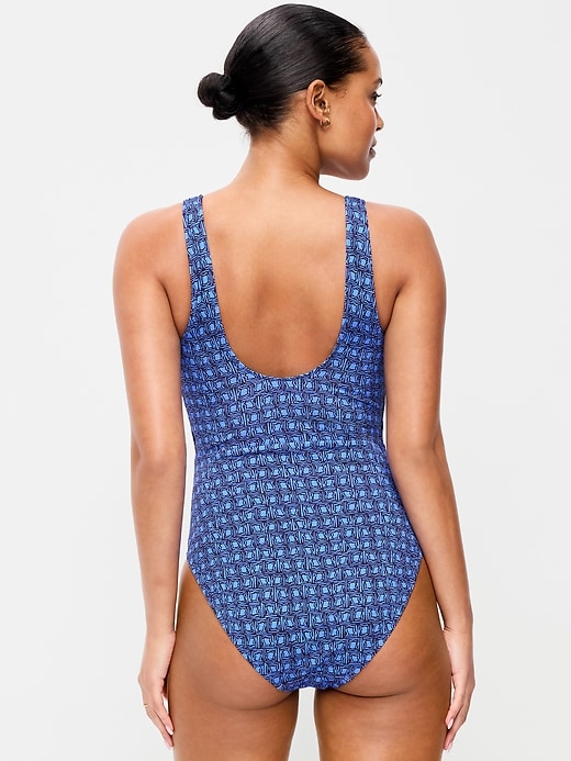 Image number 2 showing, Textured One-Piece Cut-Out Swimsuit