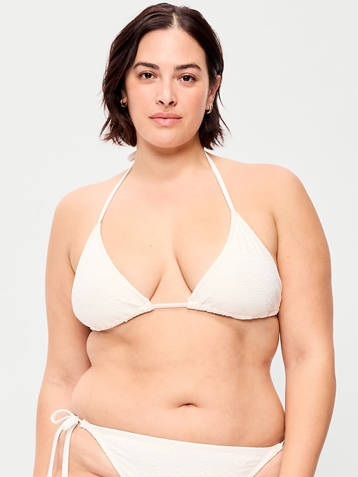 Image number 7 showing, Eyelet Triangle String Bikini Swim Top