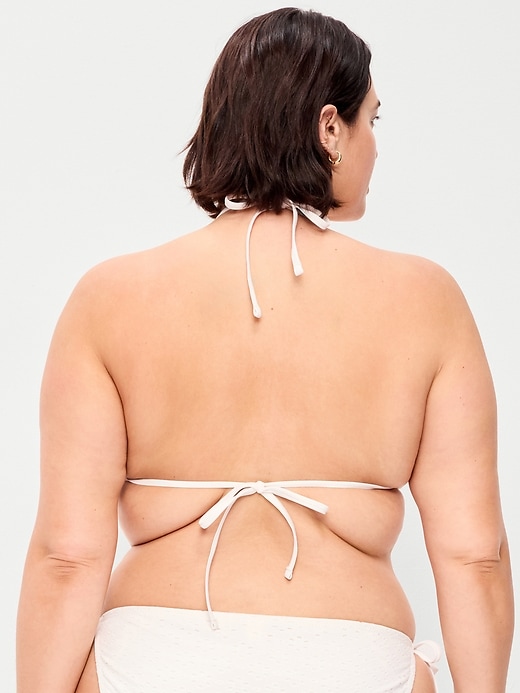 Image number 8 showing, Eyelet Triangle String Bikini Swim Top