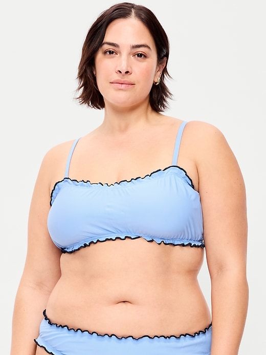 Image number 7 showing, Pique Scoop-Neck Ruffle Swim Top