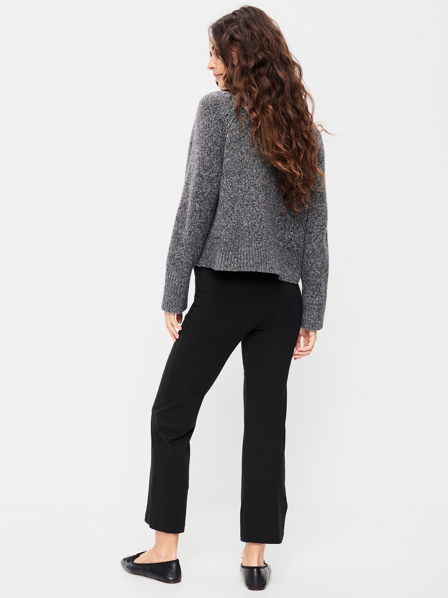 Женские леггинсы Old Navy High-Waisted Fashion Kick Flare, цвет: Чёрный — фото 3