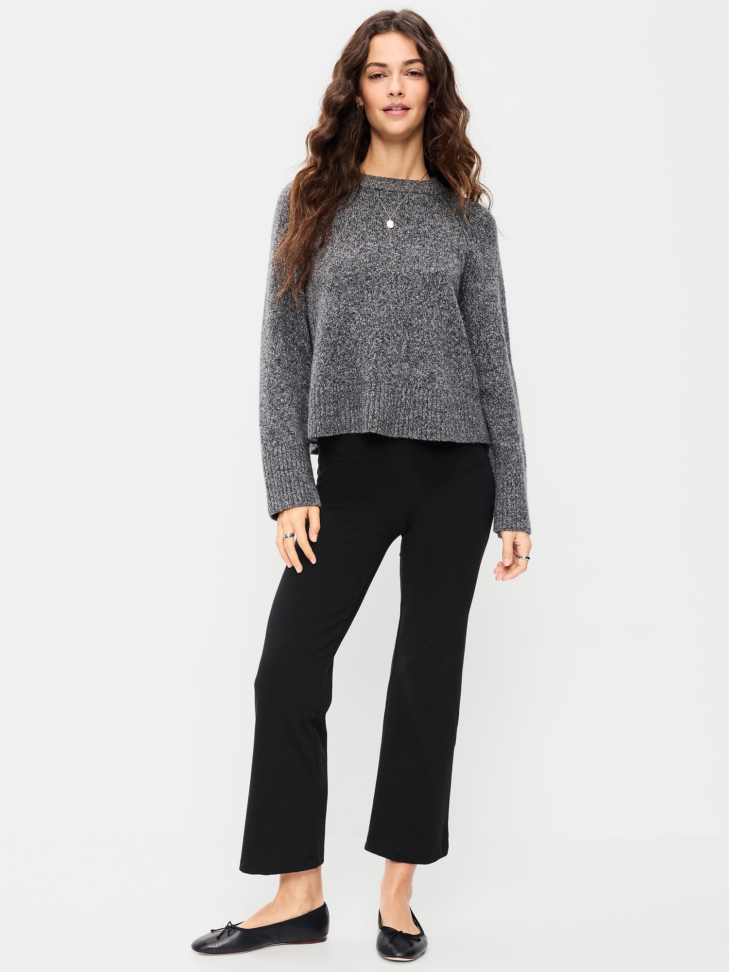 Женские леггинсы Old Navy High-Waisted Fashion Kick Flare, цвет: Чёрный