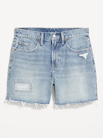 Image number 2 showing, High-Waisted Wow Baggy Jean Shorts -- 5-inch inseam