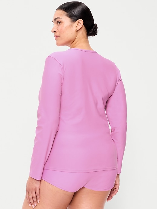 Image number 6 showing, Long-Sleeve Matte Rashguard Swim Top
