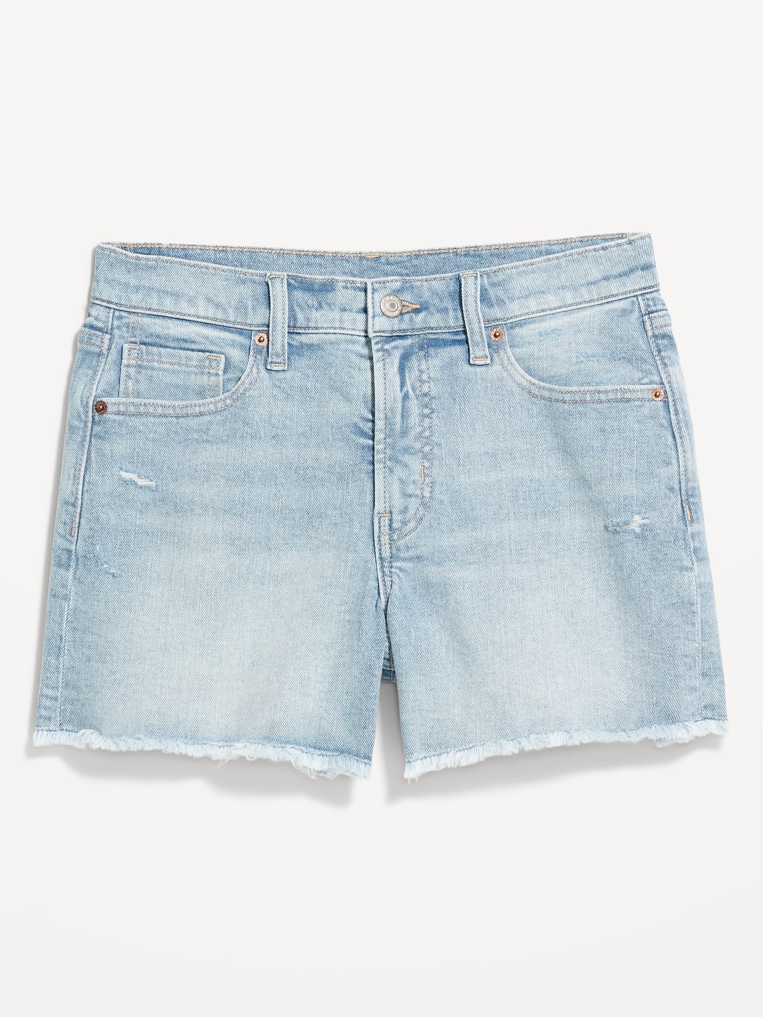 Curvy High-Waisted OG Jean Cut-Off Shorts -- 4-inch inseam