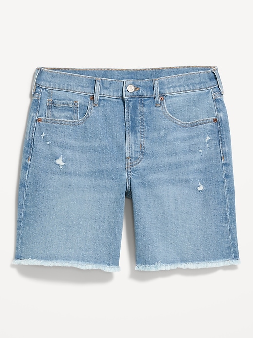 Image number 4 showing, High-Waisted OG Jean Cut-Off Shorts -- 7-inch inseam