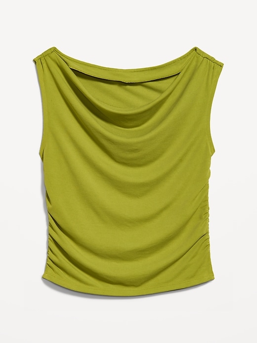 Image number 4 showing, Slit-Neck Ruched Top