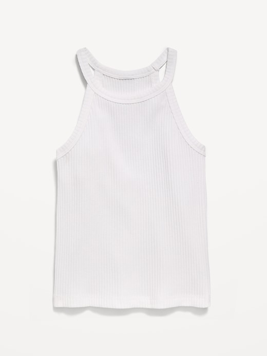 Image number 1 showing, Fitted Ribbed Halter Tank Top for Toddler Girls