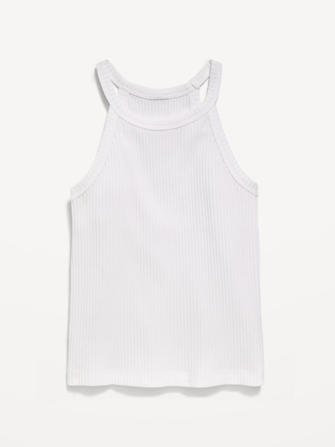 Fitted Ribbed Halter Tank Top for Toddler Girls