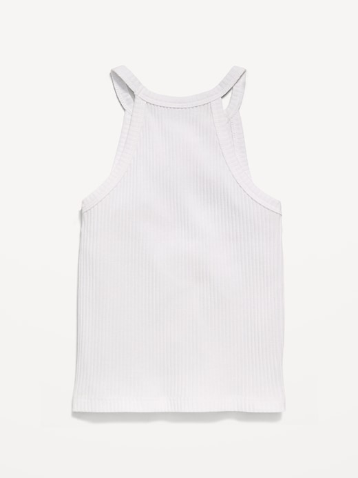 Image number 2 showing, Fitted Ribbed Halter Tank Top for Toddler Girls
