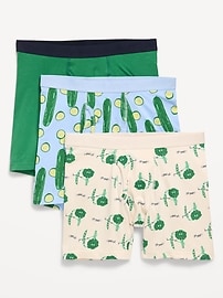 Image number 1 showing, Printed Boxer-Brief Underwear 3-Pack -- 6.25-inch inseam