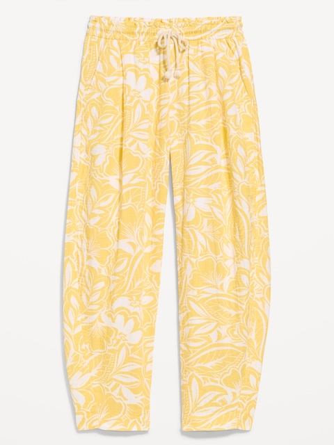 High-Waisted Barrel Ankle Pants