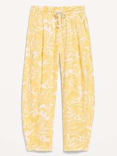 High-Waisted Barrel Ankle Pants