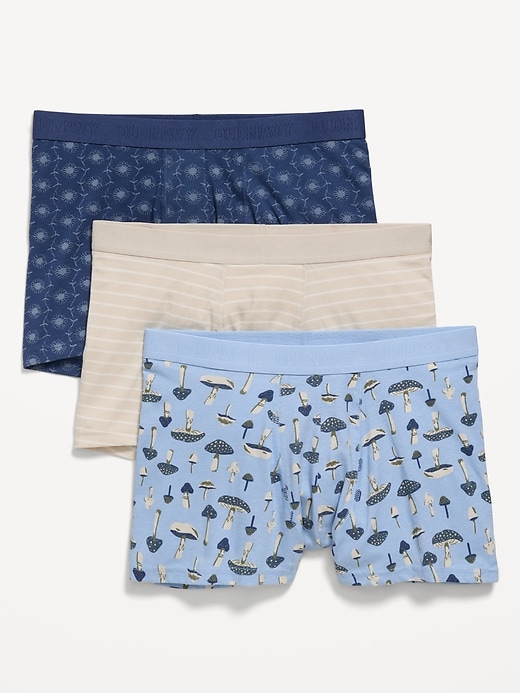 Image number 1 showing, Printed Trunks 3-Pack -- 3-inch inseam