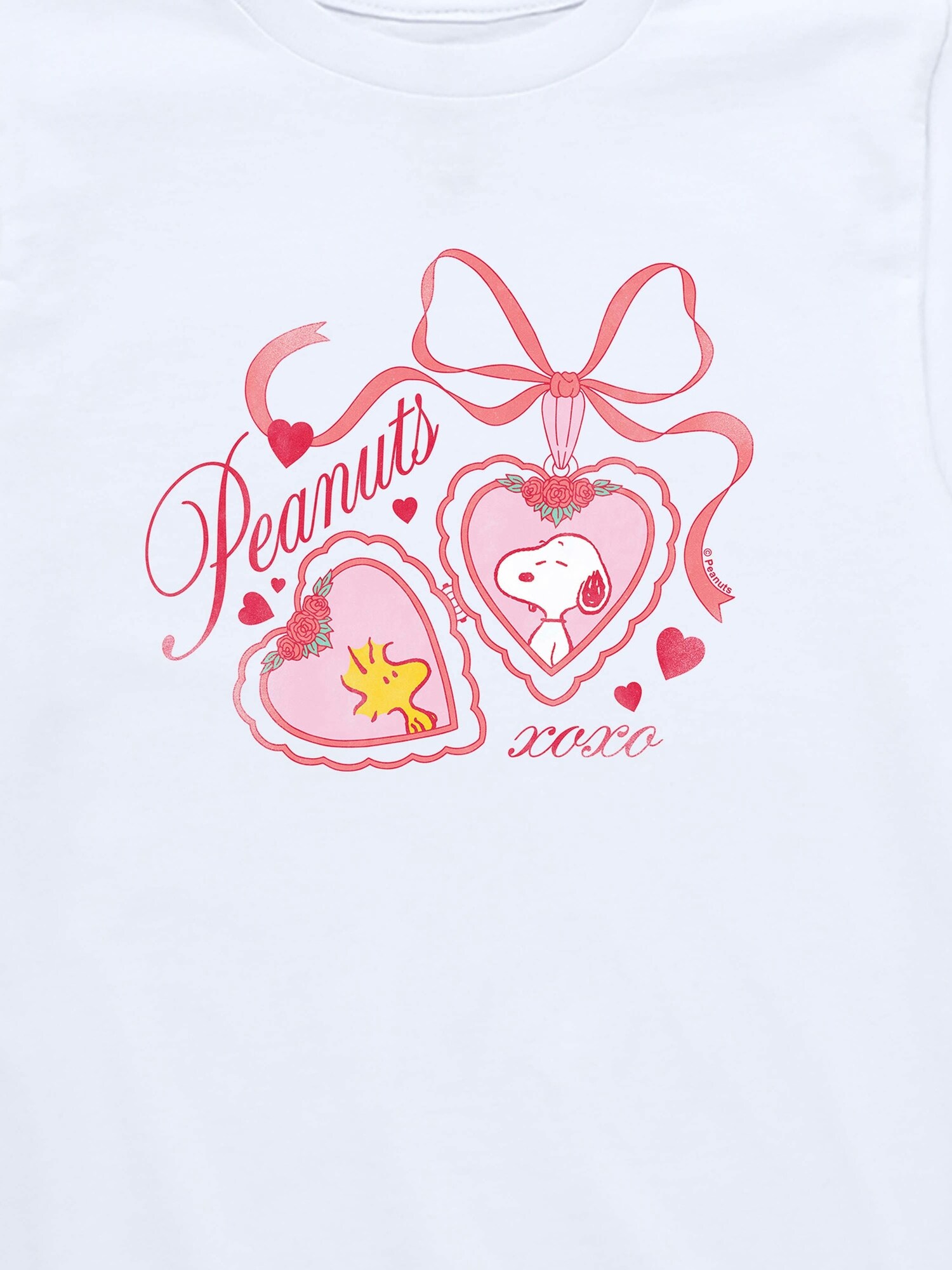 Детская футболка Old Navy Peanuts Snoopy Woodstock Heart Locket с принтом для малышей, цвет: Белый — фото 2
