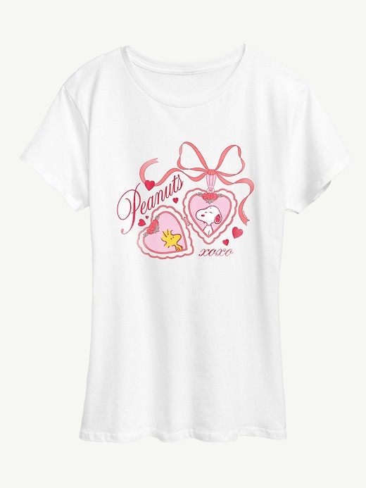 Image number 1 showing, Peanuts Snoopy Woodstock Heart Locket Short Sleeve Graphic T-Shirt