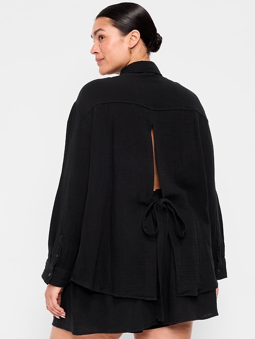 Image number 8 showing, Open-Back Button-Down Shirt