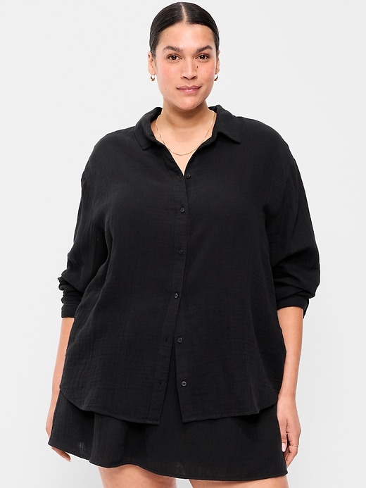 Image number 7 showing, Open-Back Button-Down Shirt