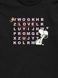 Image number 2 showing, Peanuts I Love You Snoopy Word Search Short Sleeve Graphic T-Shirt For Toddler