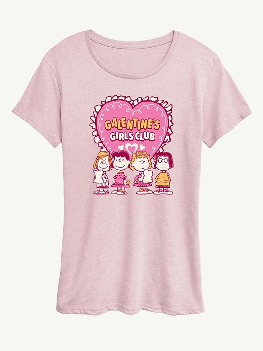 Image number 1 showing, Peanuts Galentines Girls Club Short Sleeve Graphic T-Shirt