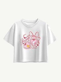 Image number 1 showing, Peanuts Snoopy  Woodstock Heart Locket Short Sleeve Boxy Graphic T-Shirt For Girls