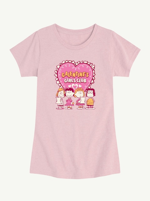 Peanuts Galentines Girls Club Short Sleeve Graphic T-Shirt For Toddler