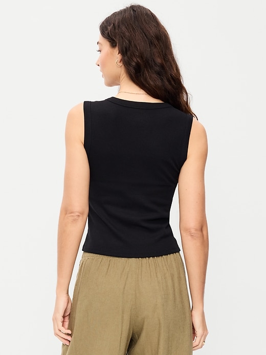 Image number 2 showing, Snug Crop V-Neck Tank Top