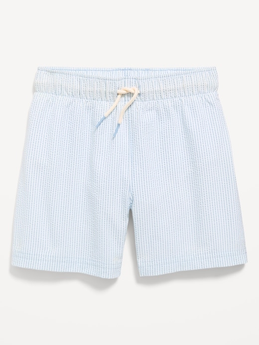 Image number 1 showing, Printed Textured Swim Trunks for Toddler Boys