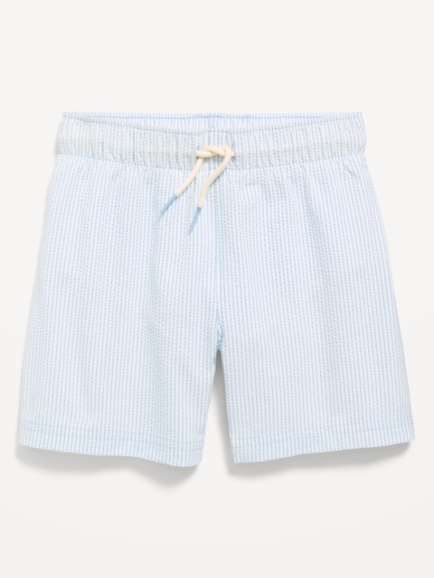 Printed Textured Swim Trunks for Toddler Boys