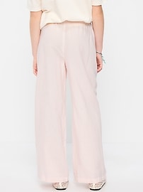Image number 2 showing, Striped Linen-Blend Wide-Leg Pants for Girls