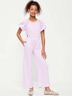 Fit and Flare Side-Cutout Jumpsuit for Girls