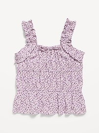 Image number 2 showing, Printed Sleeveless Ruffled Top for Girls