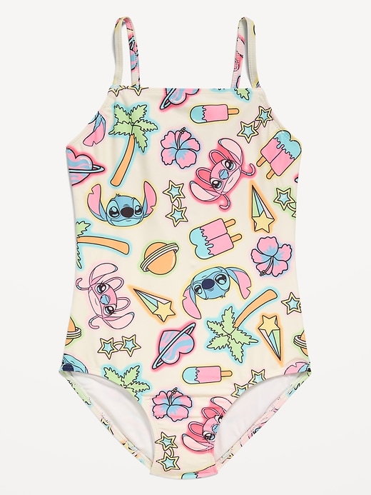 Image number 1 showing, Disney© Stitch Back Cutout One-Piece Swimsuit for Girls