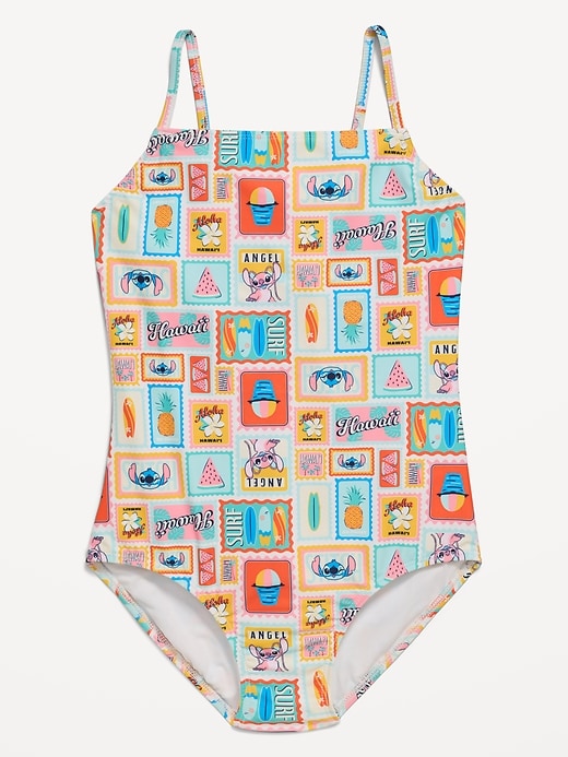 Image number 1 showing, Disney© Stitch Back Cutout One-Piece Swimsuit for Girls