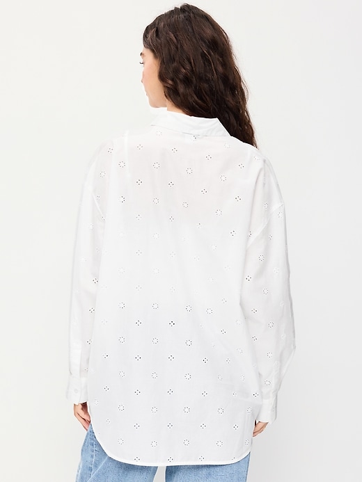 Image number 2 showing, Oversized Button-Down Boyfriend Shirt
