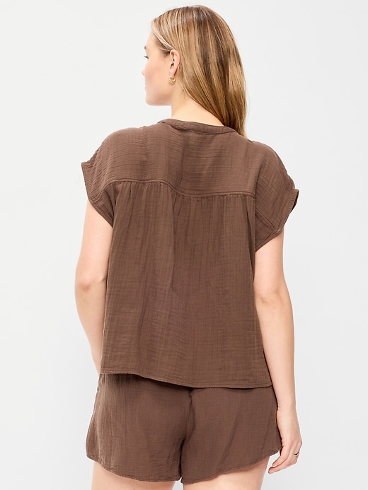 Image number 6 showing, Short-Sleeve Popover Top