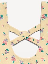 Image number 2 showing, Printed Cross-Back One-Piece Swimsuit for Girls