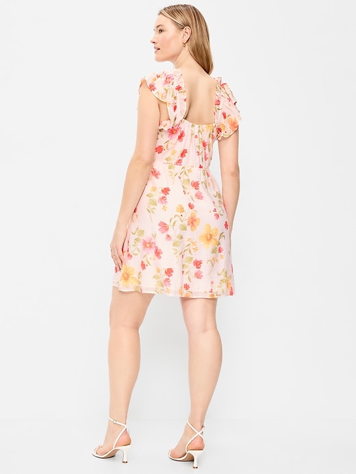 Image number 7 showing, Flutter-Sleeve Fit & Flare Mini Dress