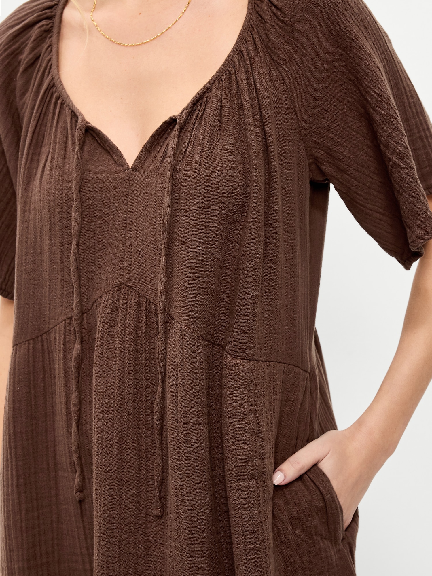 Image number 4 showing, Flutter-Sleeve Mini Swing Dress