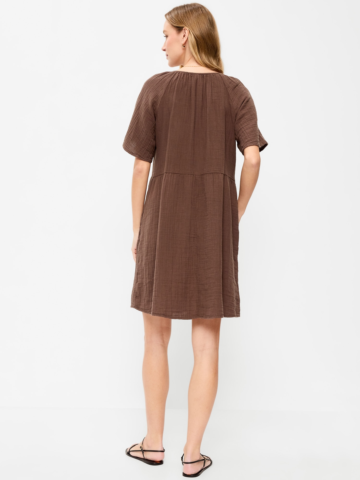 Image number 2 showing, Flutter-Sleeve Mini Swing Dress