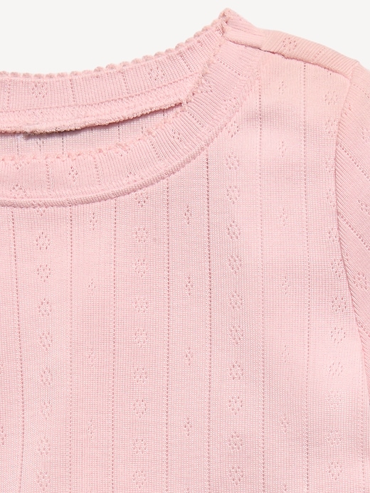 Image number 2 showing, Snug-Fit Pointelle-Knit Pajama Set for Toddler & Baby