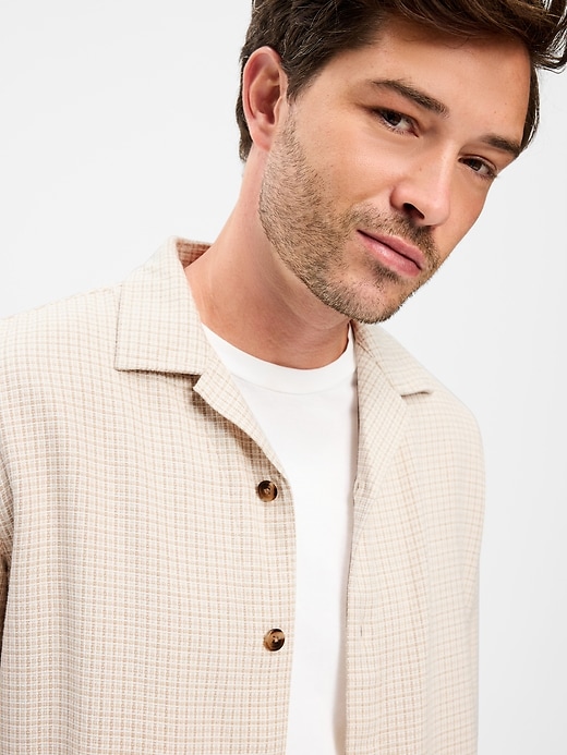 Image number 3 showing, Long-Sleeve Textured Camp Shirt