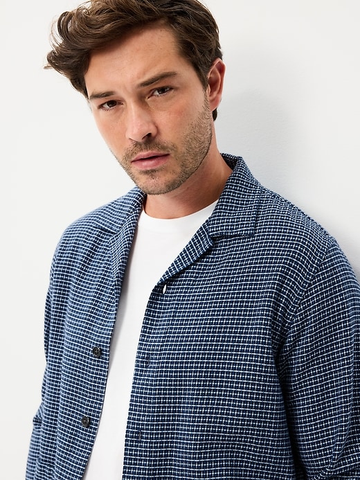 Image number 3 showing, Long-Sleeve Textured Camp Shirt