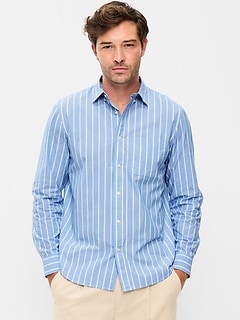 Classic Fit Everyday Striped Poplin Shirt