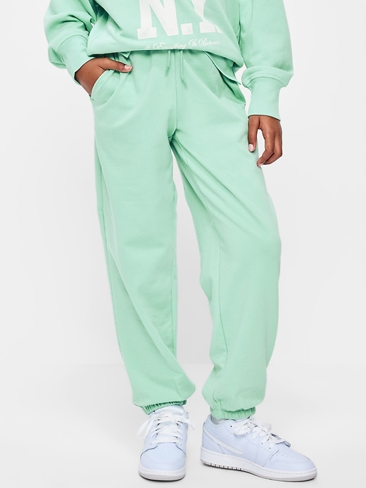 Image number 1 showing, Favorite Fleece High-Waisted Jogger Sweatpants for Girls